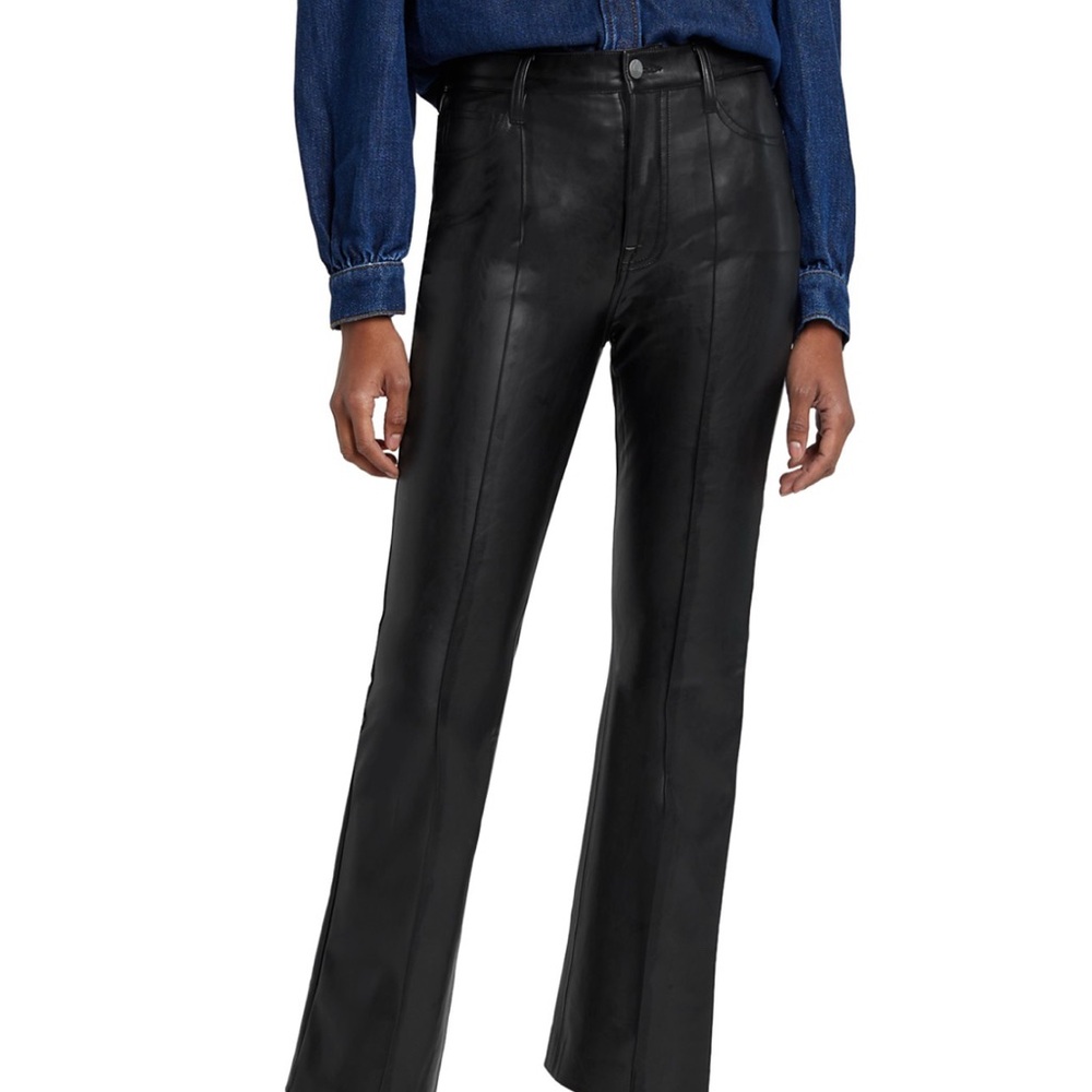 7 For All Mankind Black Faux Leather Pants